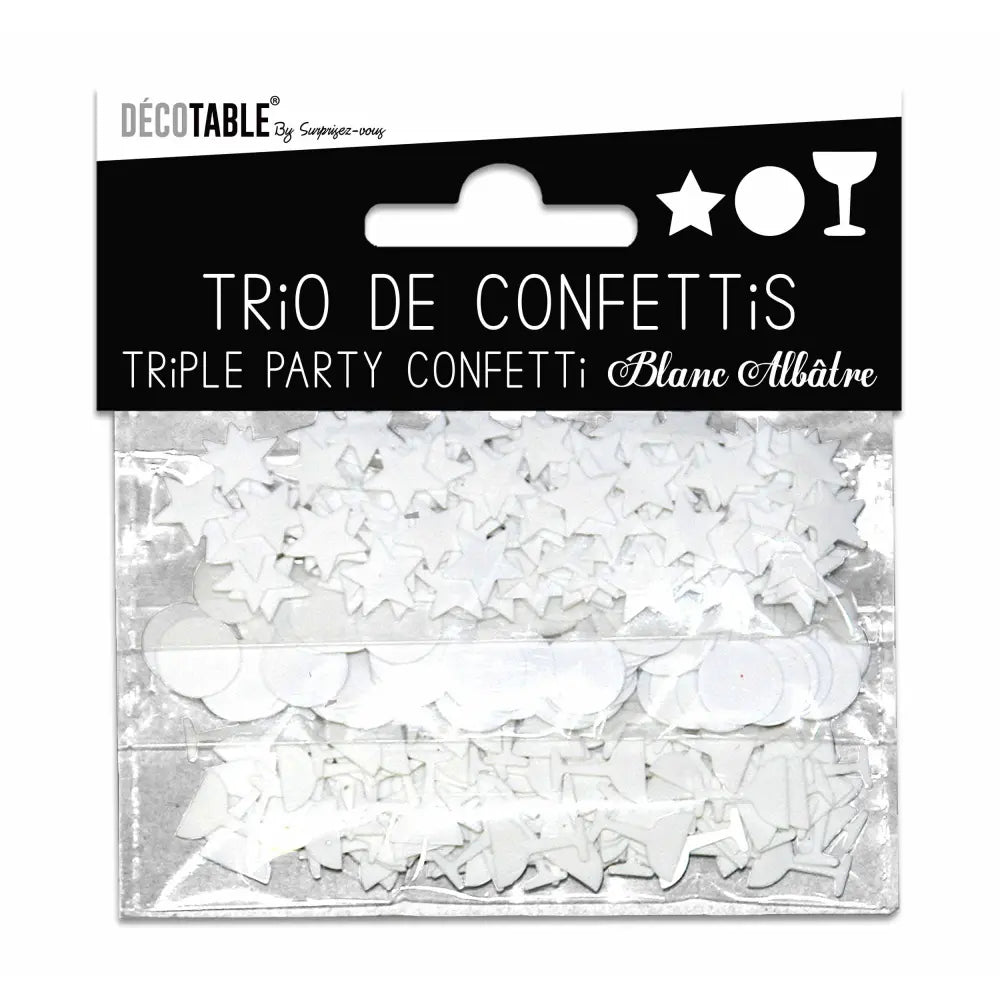 Trio de Confettis - Blanc