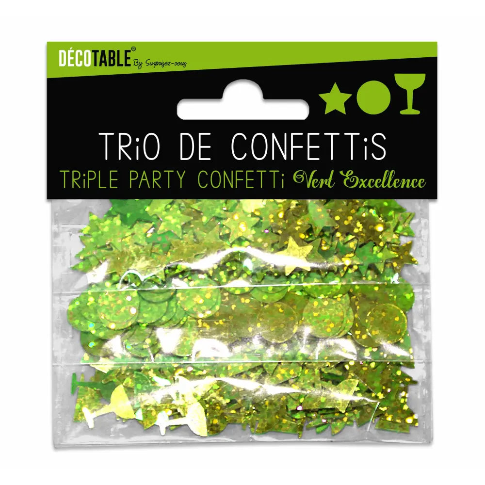 Trio de Confettis - Vert