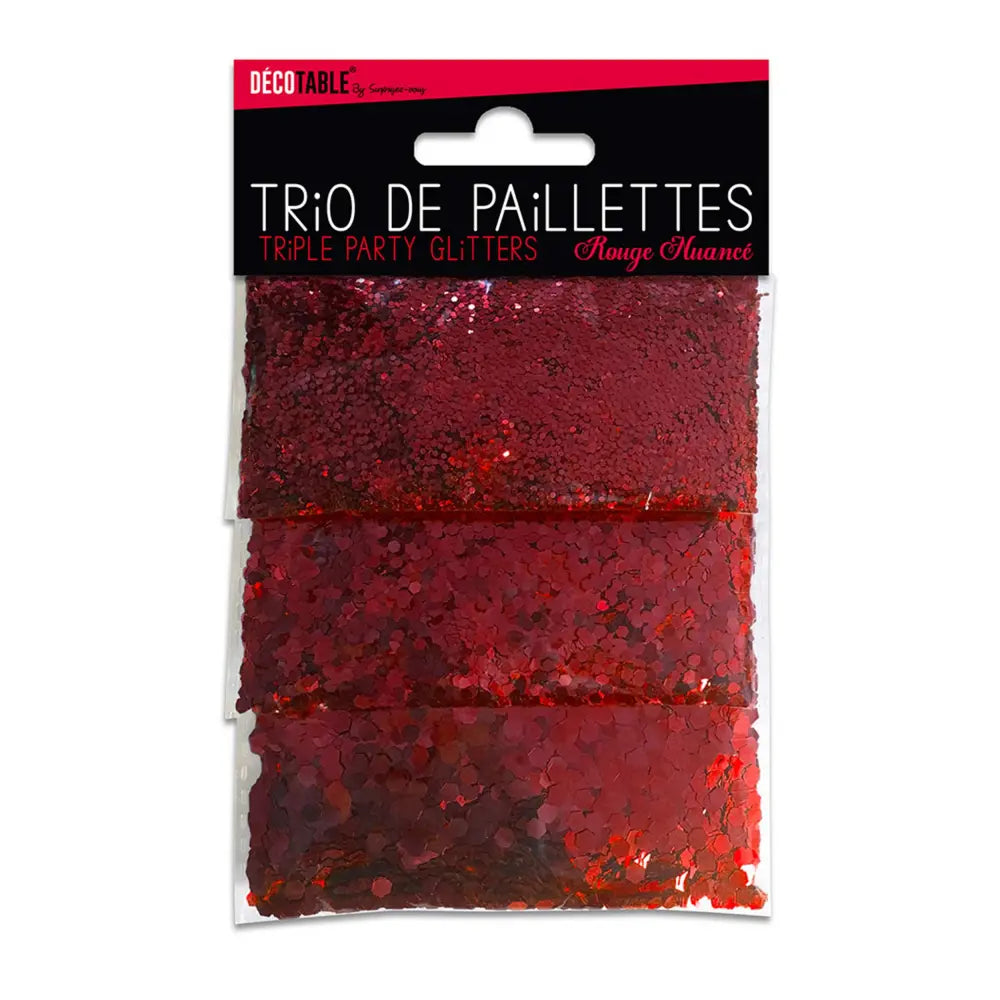 Trio de Paillettes - Rouge