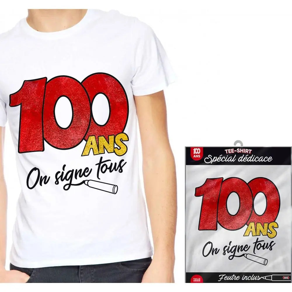 T-Shirt ''On Signe Tous'' - 100 Ans