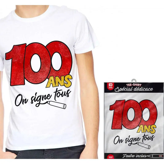 T-Shirt ''On Signe Tous'' - 100 Ans