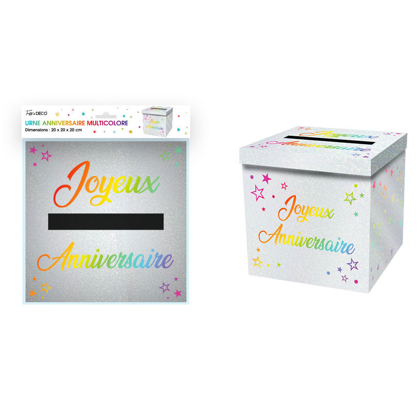 Urnes métallique Anniversaire - Couleur : Multicolore