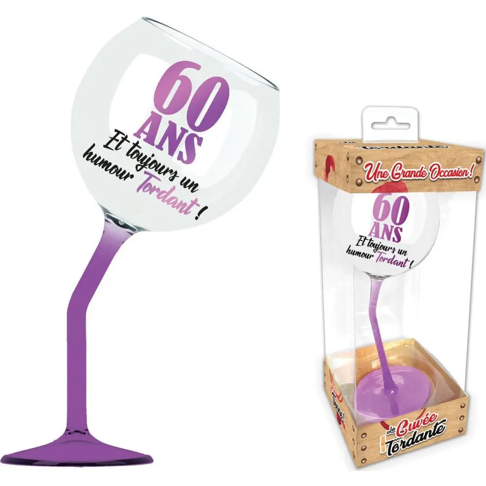 Verre à Vin Penché - 60 Ans