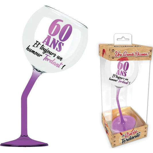 Verre à Vin Penché - 60 Ans