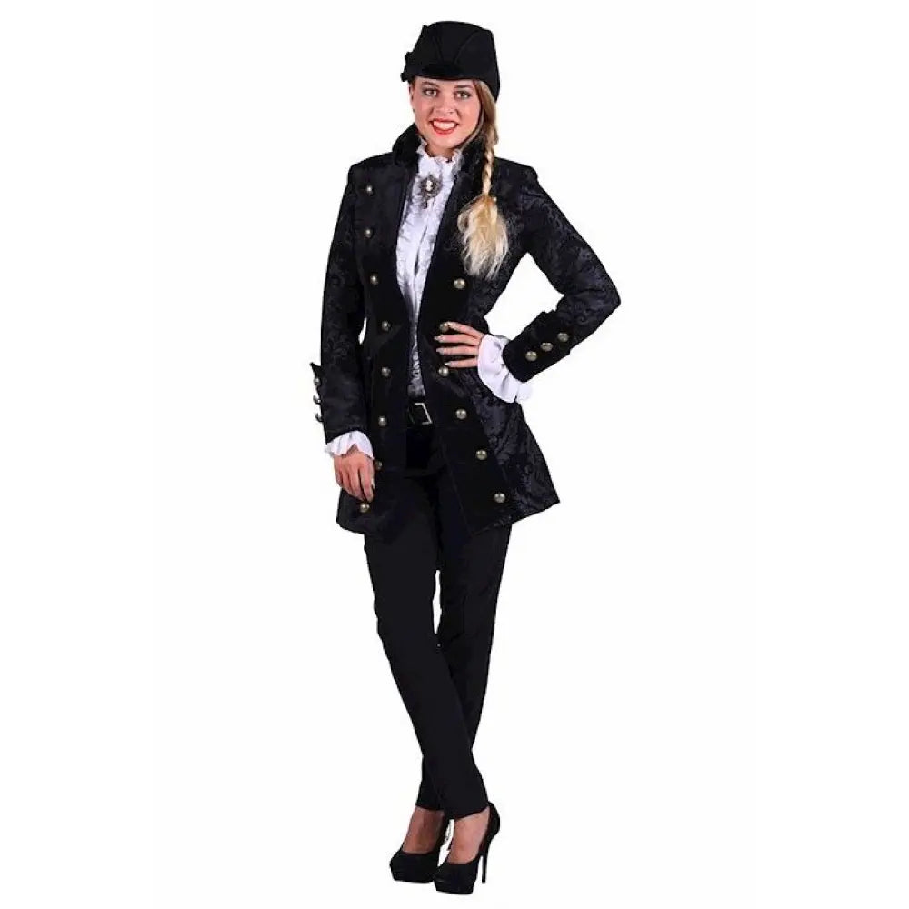Veste Femme en brocart ''Royale'', Noir - XS