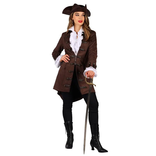 Veste Femme Pirate 'Mary read'', Brun - M
