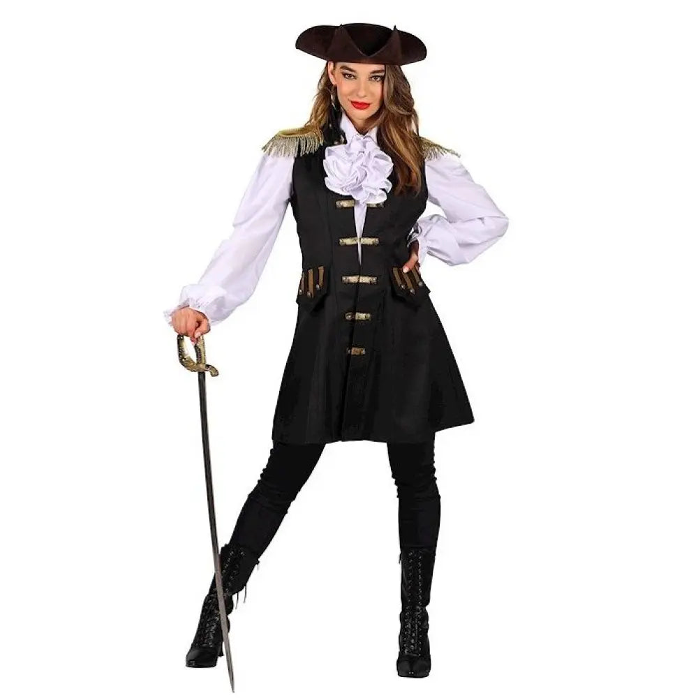 Gilet Femme Pirate Noir - L