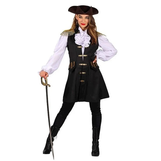 Gilet Femme Pirate Noir - S