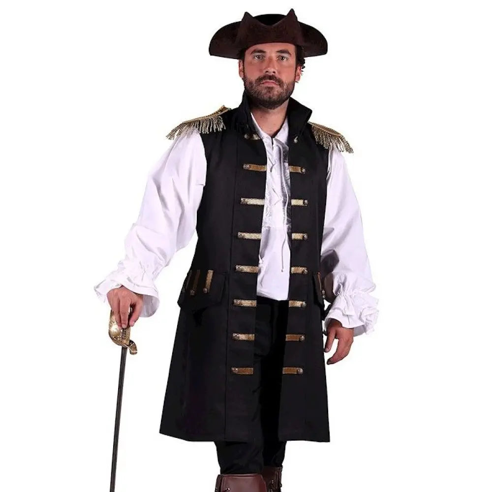 Gilet Homme Pirate Noir - M