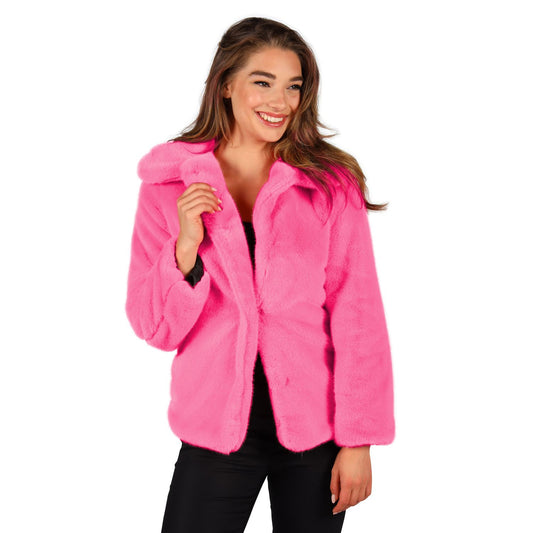 Veste de fourrure Luxe, Rose M/L