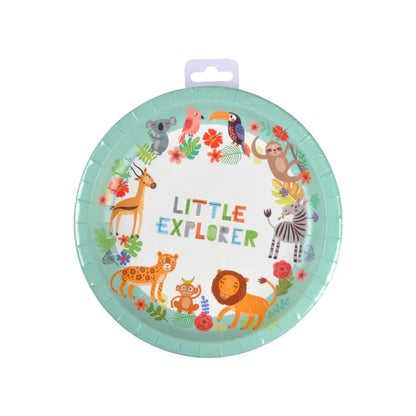 6 Assiettes en Carton D23cm - Explorateur