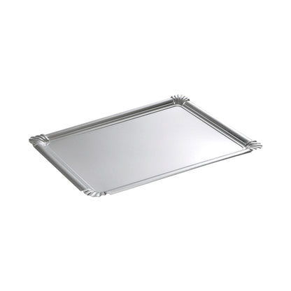 SET DE 5 PLATEAUX RECTANGLE 23*33CM ARGENT