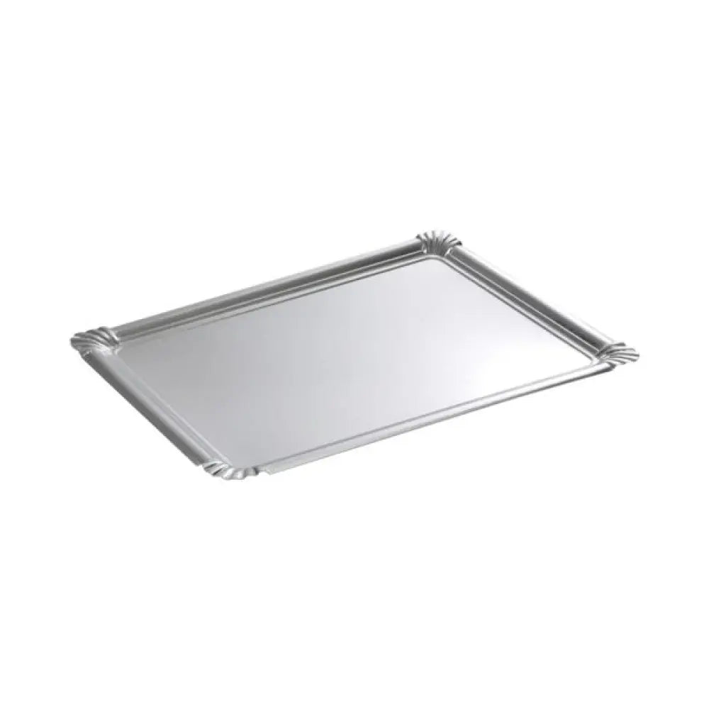 5 Plateaux Rectangles en Carton 23*33cm - Argent