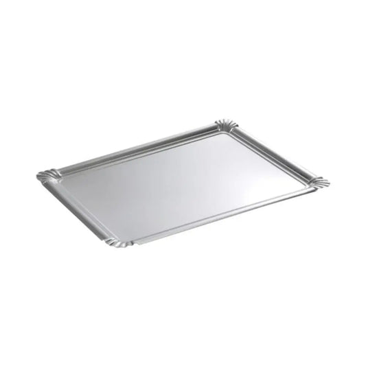 5 Plateaux Rectangles en Carton 23*33cm - Argent
