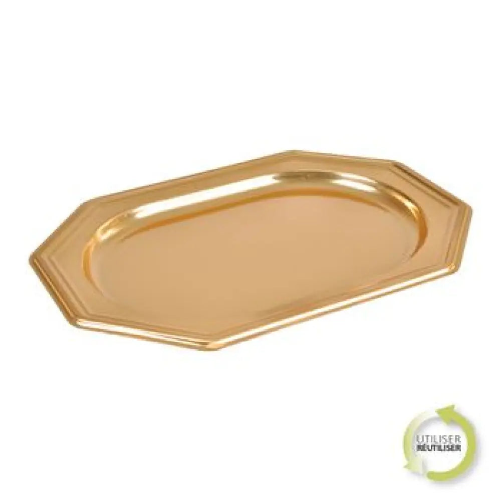 2 Plateaux Octogonaux en Plastique 45*30cm - OR