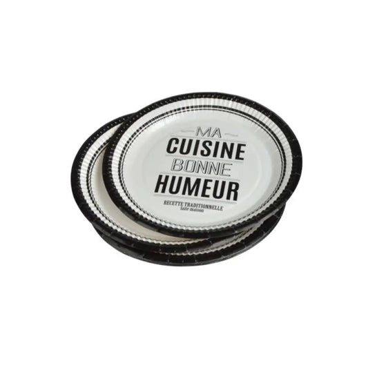 10 Assiettes en Carton D18cm - Cuisine Maison