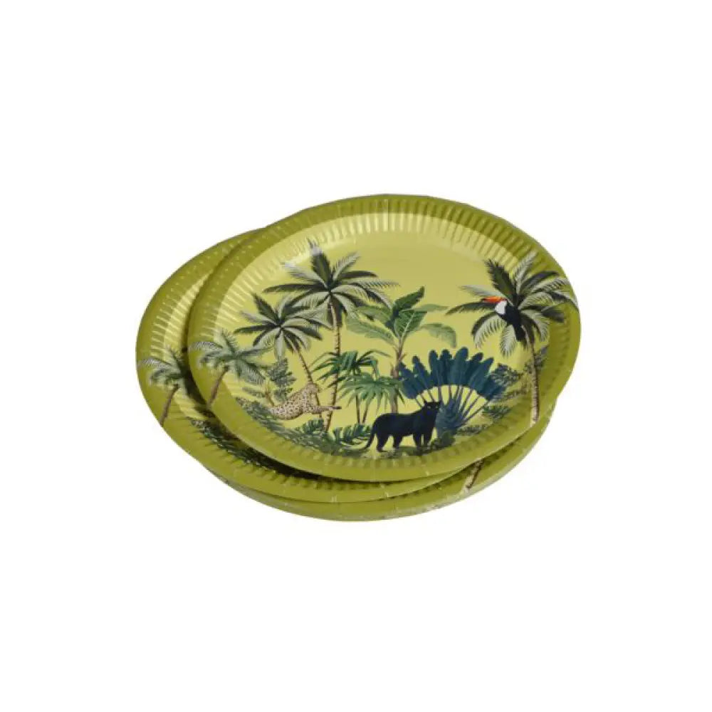 10 Assiettes en Carton D18cm - Palmeraie