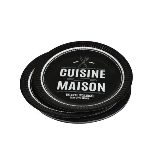 10 Assiettes en Carton D23cm - Cuisine Maison