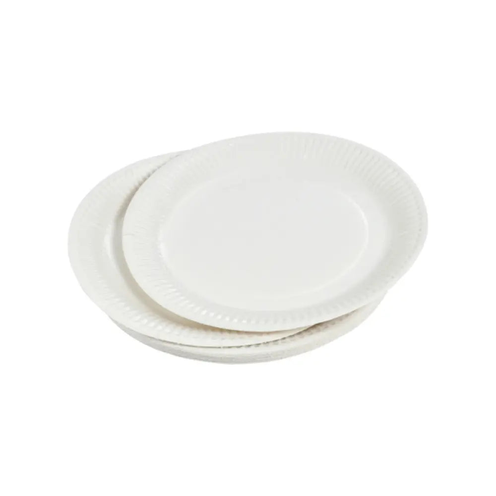 20 Assiettes en Carton D18cm - BLANC