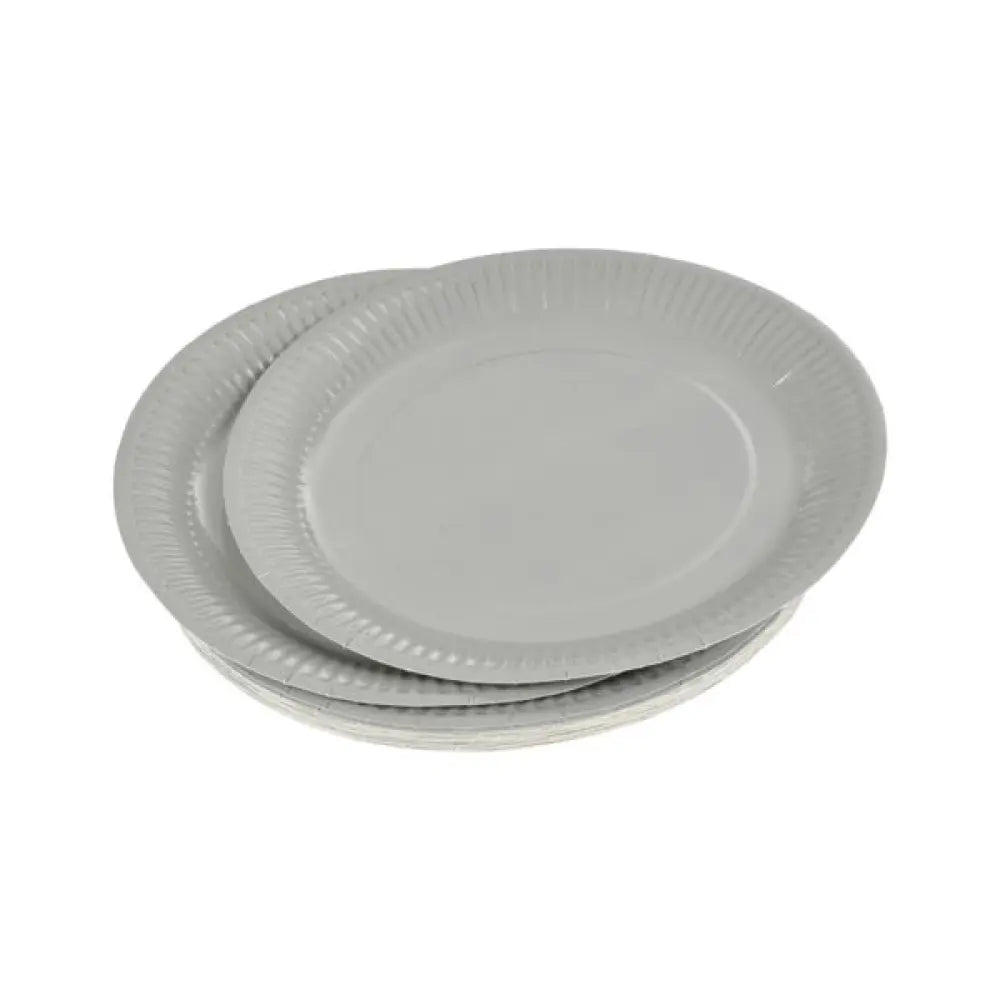 20 Assiettes en Carton ''Vitamine'' D18cm - GRIS