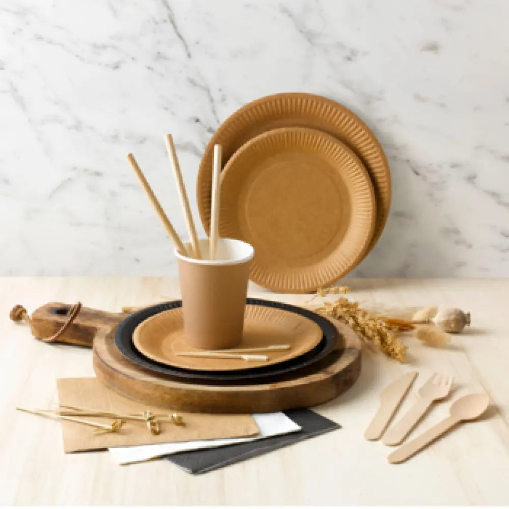 20 Assiettes en Carton ''Vitamine'' D18cm - KRAFT