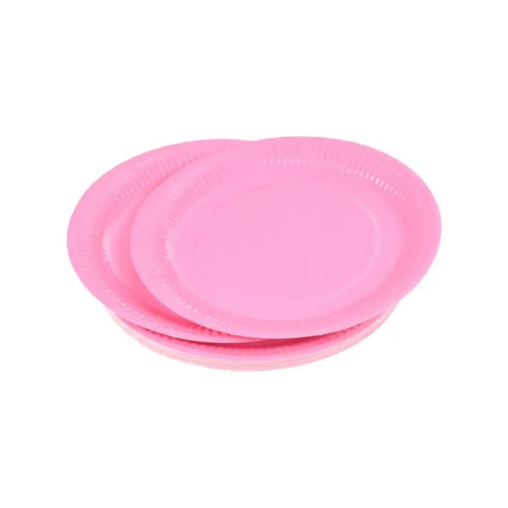 20 Assiettes en Carton ''Vitamine'' D18cm - ROSE