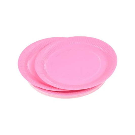 20 Assiettes en Carton ''Vitamine'' D18cm - ROSE