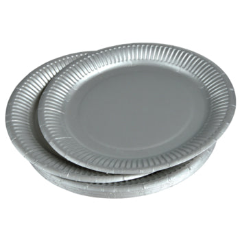 SET DE 20 ASSIETTES EN CARTON D23CM ARGENT