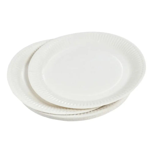 20 Assiettes en Carton ''Vitamine'' D23cm - BLANC