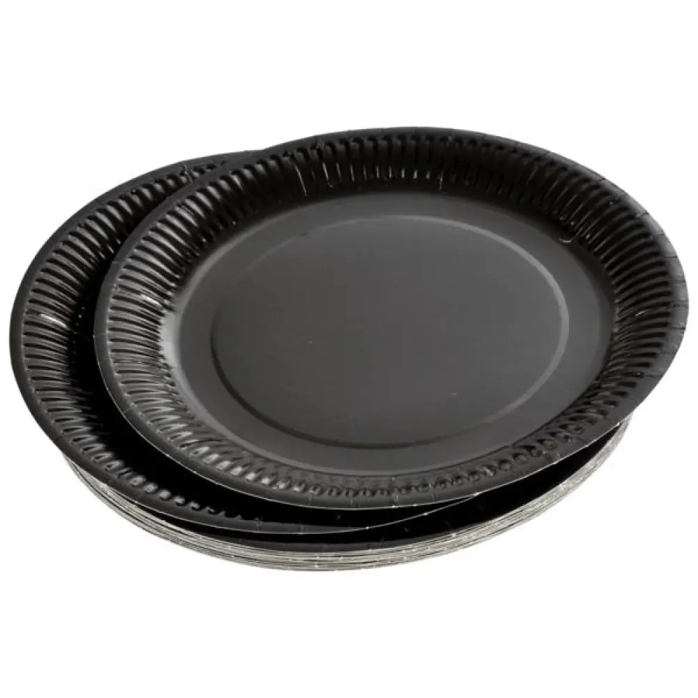 20 Assiettes en Carton ''Vitamine'' D23cm - NOIR