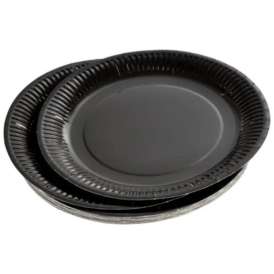 20 Assiettes en Carton ''Vitamine'' D23cm - NOIR