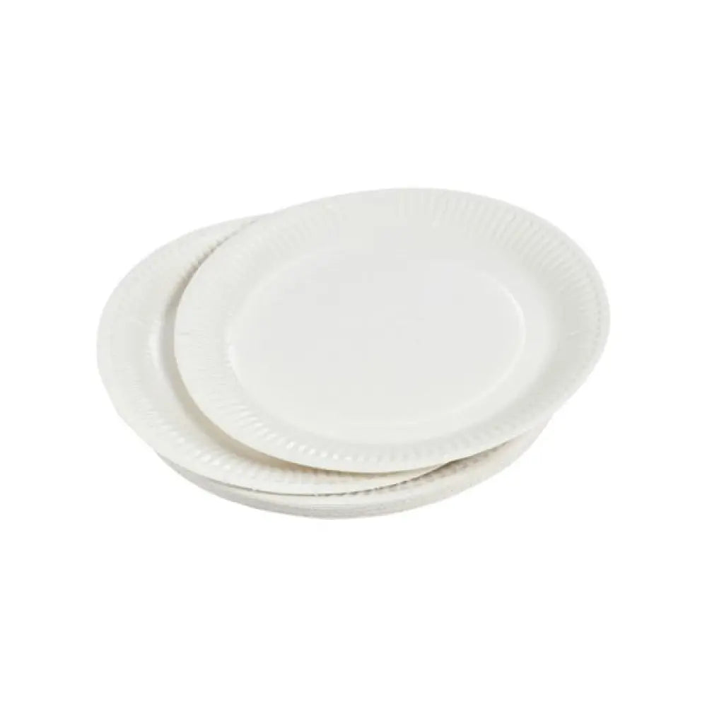 50 Assiettes en Carton D18cm - BLANC