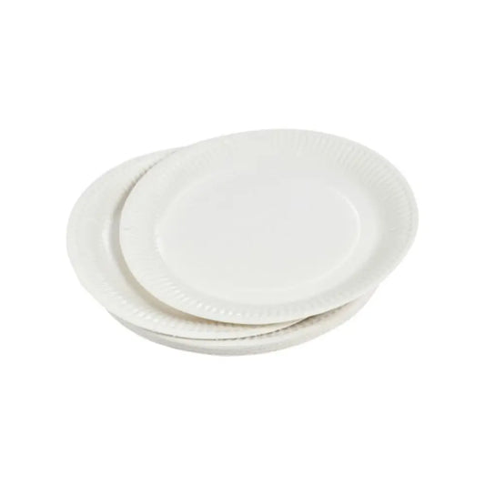 50 Assiettes en Carton D18cm - BLANC