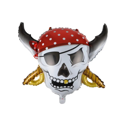 Ballon Alu 60cm - Tête de Mort Pirates