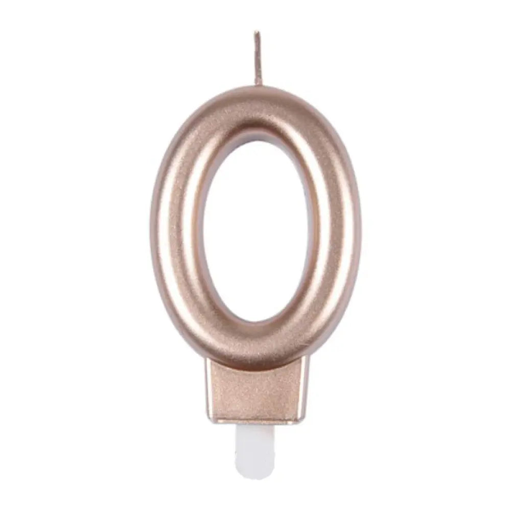 Bougie Chiffre "0" - Rose Gold