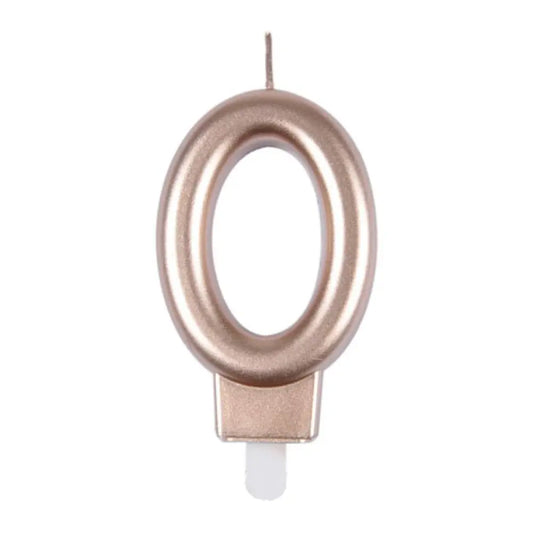 Bougie Chiffre "0" - Rose Gold