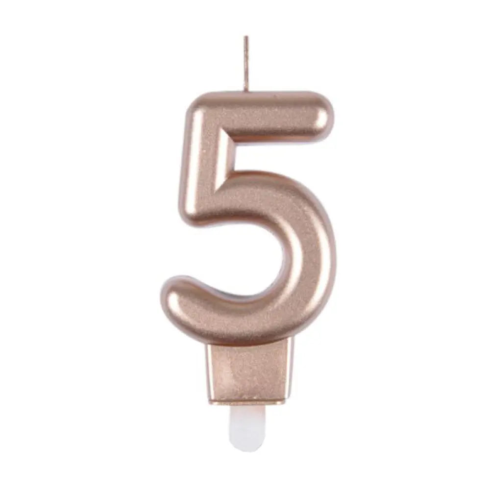 Bougie Chiffre "5" - Rose Gold