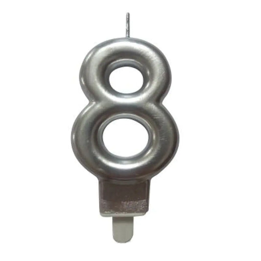 Bougie Chiffre "8" - Argent