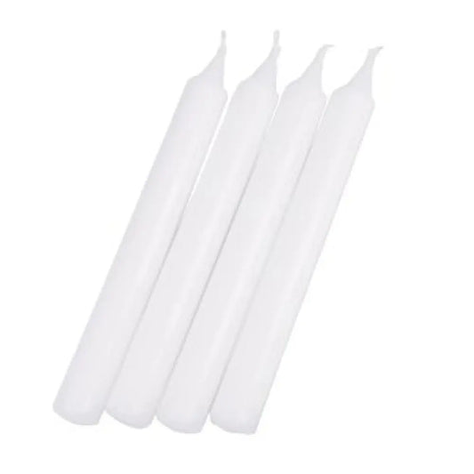 4 Bougies de Ménage H20cm - Blanc