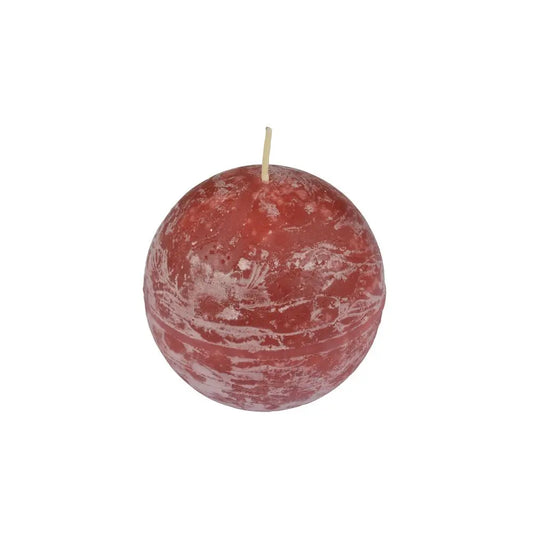 Bougie Ronde "Rustique" Rose - Ø7,5cm