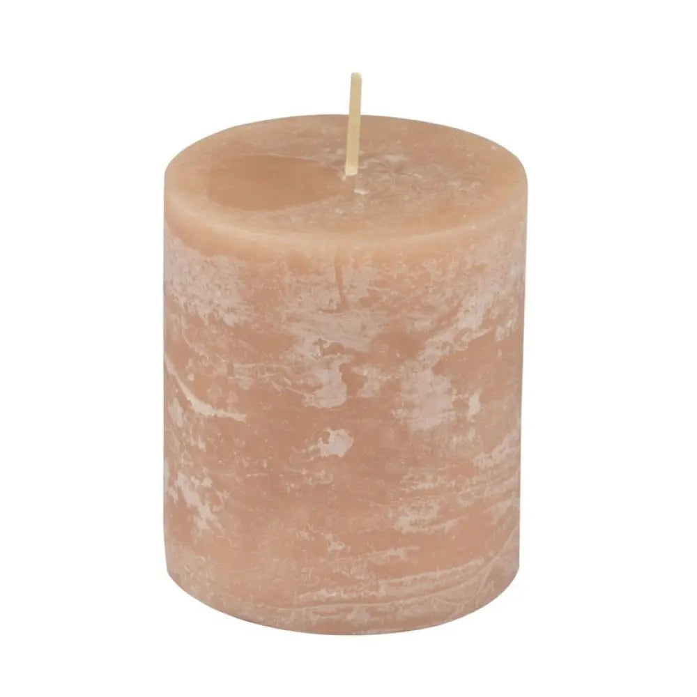 Bougie "Rustique" Taupe - H7,5cm Ø6,8cm