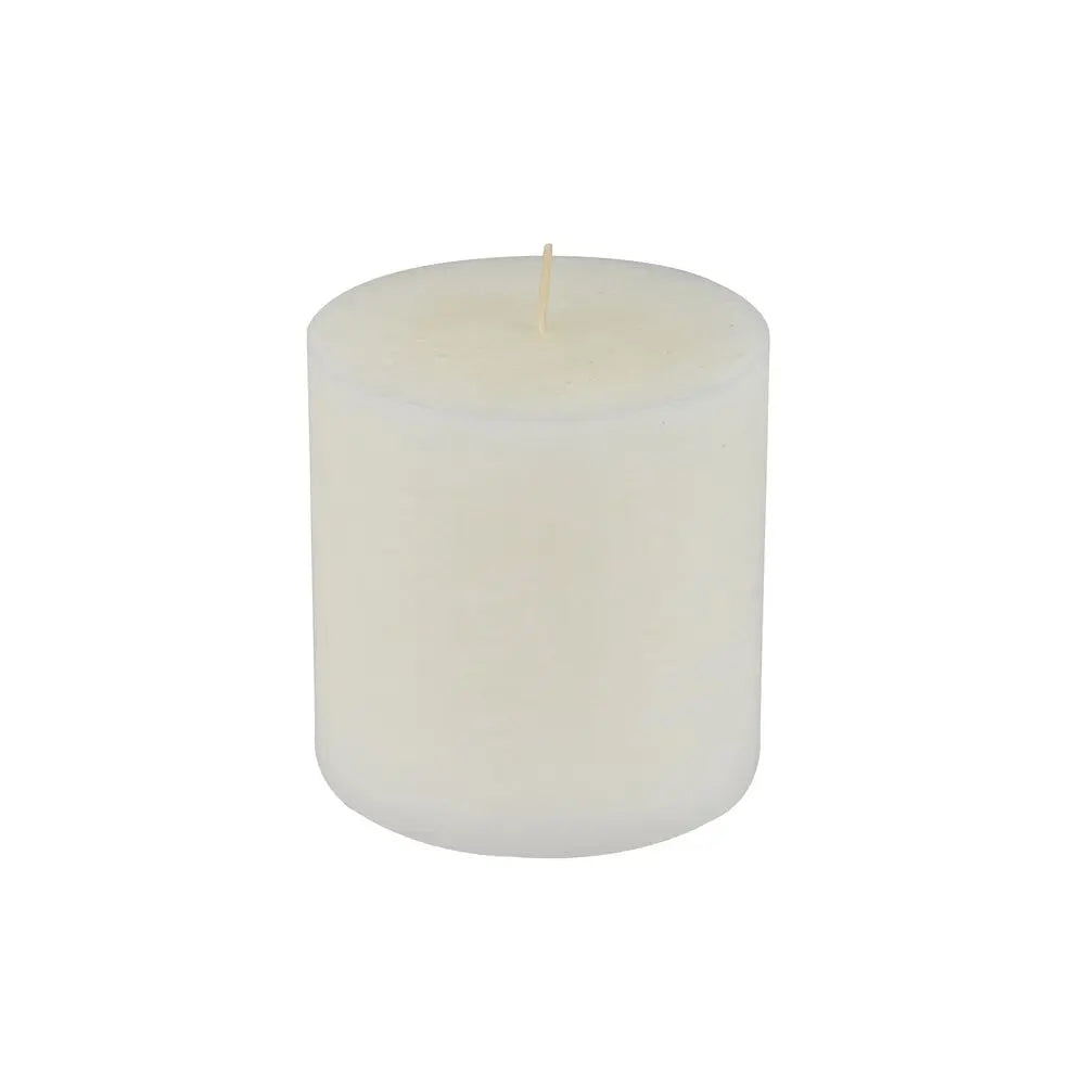 Bougie "Rustique" Blanc - H10cm Ø10cm