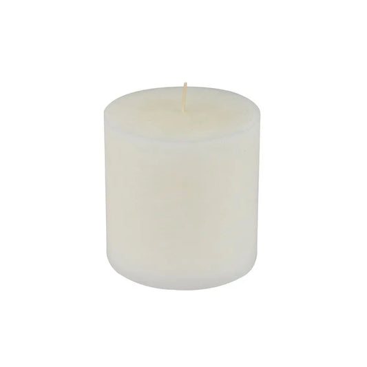 Bougie "Rustique" Blanc - H10cm Ø10cm