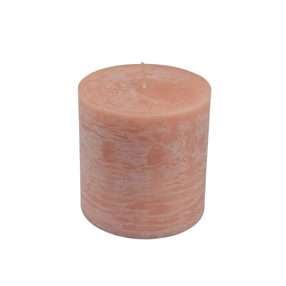 Bougie "Rustique" Rose Poudré - H10cm Ø10cm