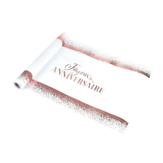 Chemin de Table 28cm x 5m - Anniversaire Rose Gold