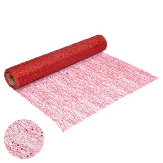 Chemin de Table 30cmx4m - Sequins Rouge