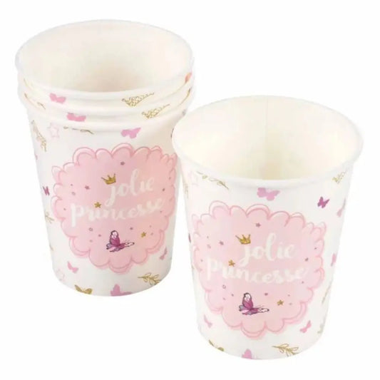 6 Gobelets en Carton 25cl - Jolie Princesse