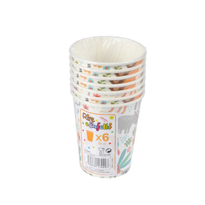 6 Gobelets en Carton 25cl - Explorateur