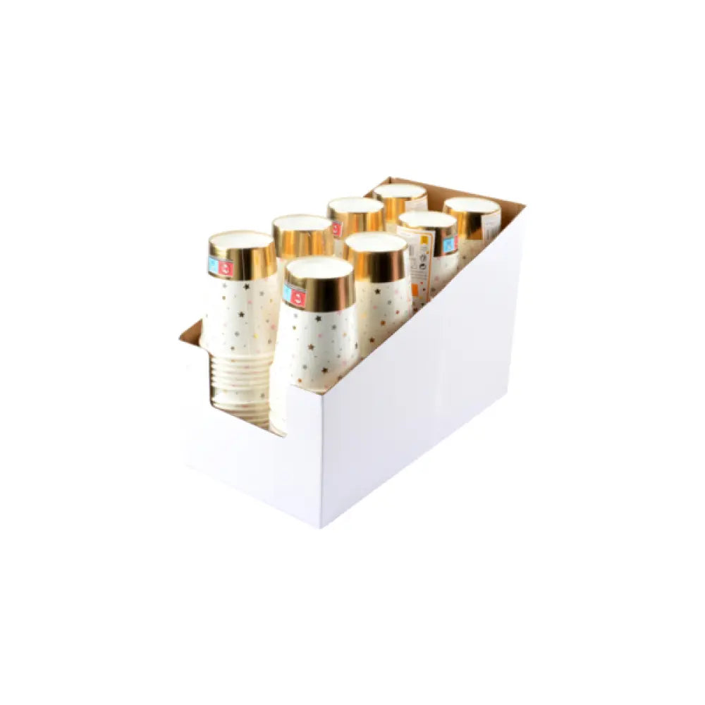 SET DE 6 GOBELETS EN CARTON 23CL ANNIVERSAIRE KRAFT