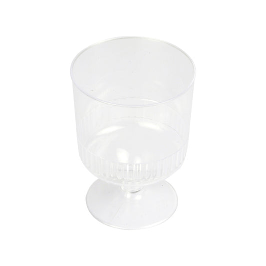 VERRES A PIED EN PLASTIQUE REUTILISABLE 15CL TRANSPARENT